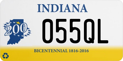 IN license plate 055QL