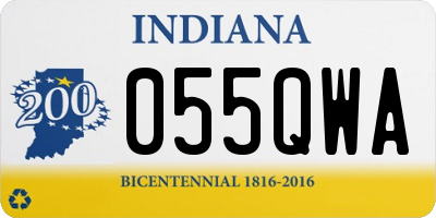 IN license plate 055QWA