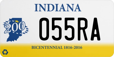 IN license plate 055RA