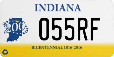 IN license plate 055RF