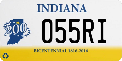 IN license plate 055RI