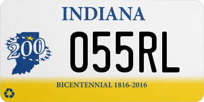 IN license plate 055RL