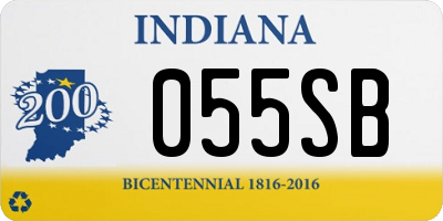 IN license plate 055SB