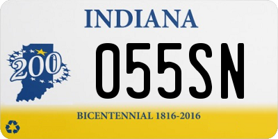 IN license plate 055SN