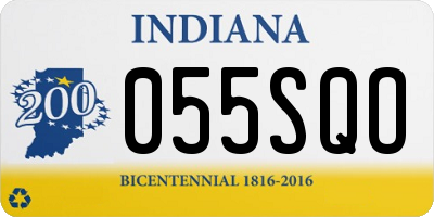 IN license plate 055SQO