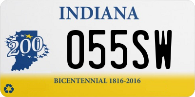 IN license plate 055SW