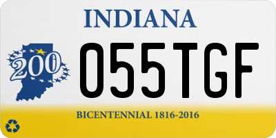 IN license plate 055TGF