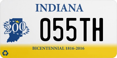 IN license plate 055TH