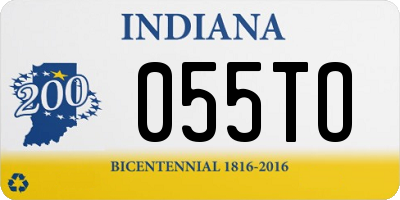 IN license plate 055TO