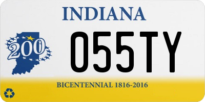 IN license plate 055TY