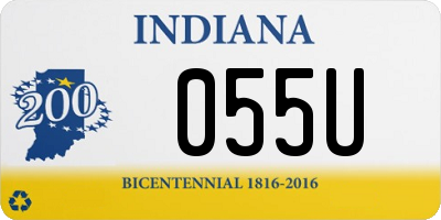 IN license plate 055U