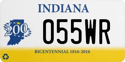 IN license plate 055WR