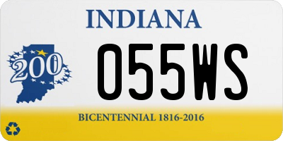 IN license plate 055WS