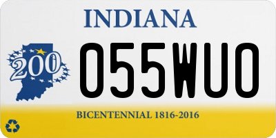 IN license plate 055WUO