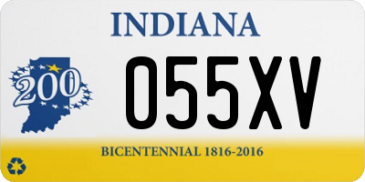 IN license plate 055XV