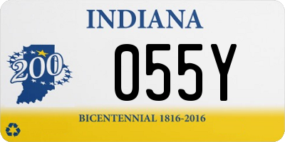 IN license plate 055Y