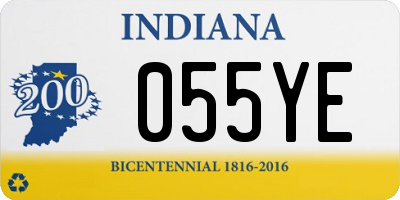 IN license plate 055YE