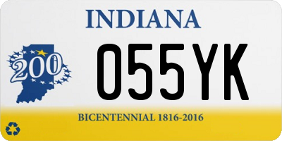 IN license plate 055YK