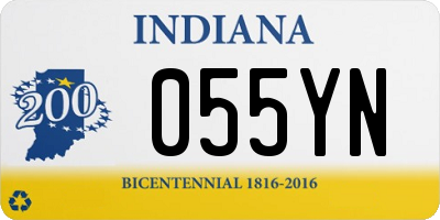 IN license plate 055YN