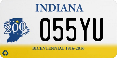 IN license plate 055YU