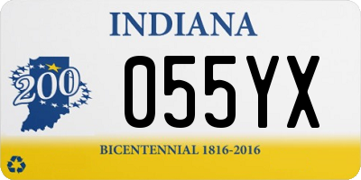 IN license plate 055YX