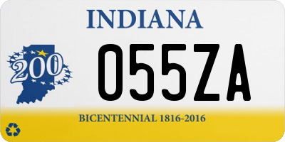 IN license plate 055ZA