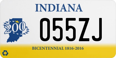 IN license plate 055ZJ