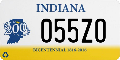 IN license plate 055ZO