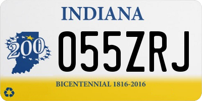 IN license plate 055ZRJ