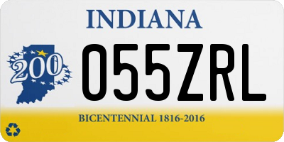 IN license plate 055ZRL
