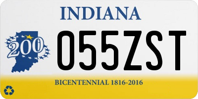 IN license plate 055ZST