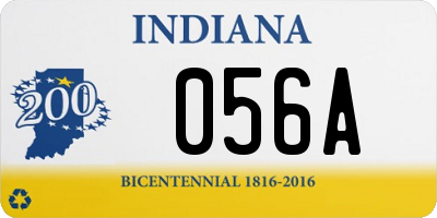 IN license plate 056A