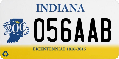 IN license plate 056AAB
