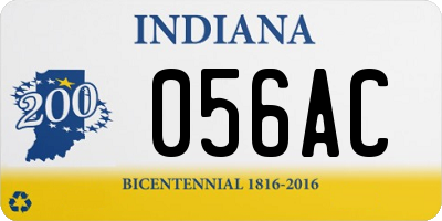 IN license plate 056AC