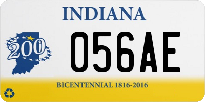 IN license plate 056AE