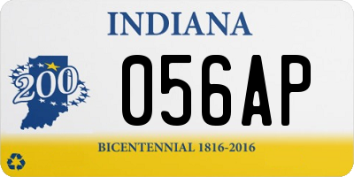 IN license plate 056AP