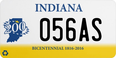 IN license plate 056AS