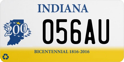 IN license plate 056AU