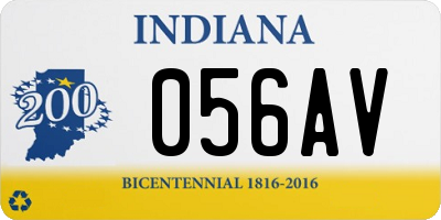 IN license plate 056AV