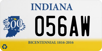 IN license plate 056AW