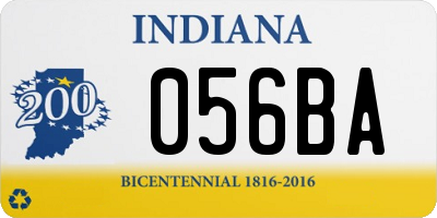 IN license plate 056BA