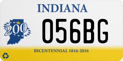 IN license plate 056BG