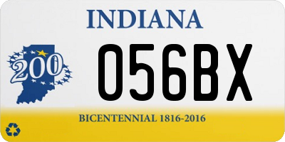 IN license plate 056BX