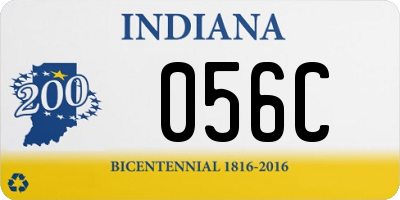 IN license plate 056C