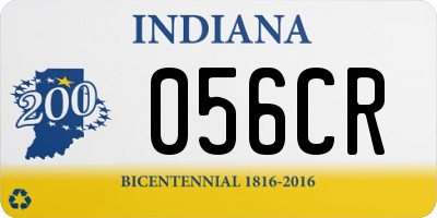 IN license plate 056CR
