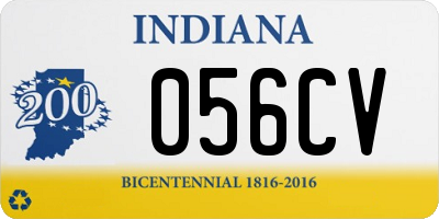 IN license plate 056CV