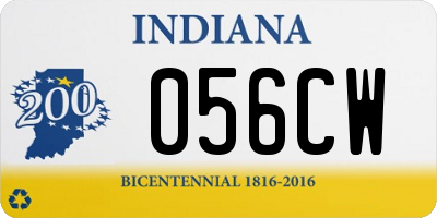 IN license plate 056CW