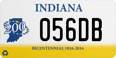 IN license plate 056DB