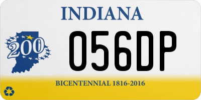 IN license plate 056DP