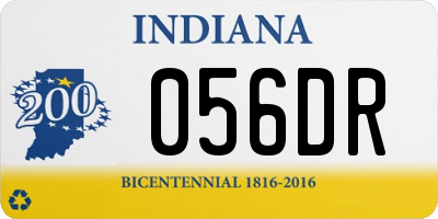 IN license plate 056DR